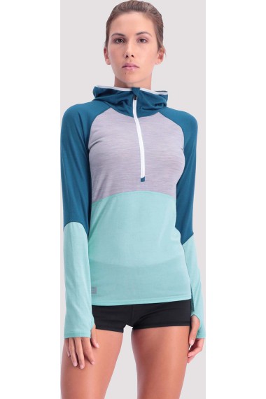 Bella Tech Hood (D) Oily Blue Peppermint Grey Marl Bella Tech Hood (D) Oily Blue Peppermint Grey Marl