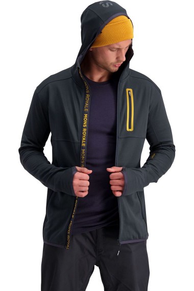 Mons Royale Approach Tech Mid Hoody (H) 9 Iron Mons Royale Approach Tech Mid Hoody (H) 9 Iron
