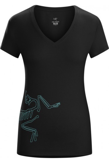 Arc'teryx Big Bird V-Neck T-Shirt SS (D) Black Arc'teryx Big Bird V-Neck T-Shirt SS (D) Black